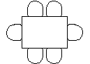 Dining Table CAD Block